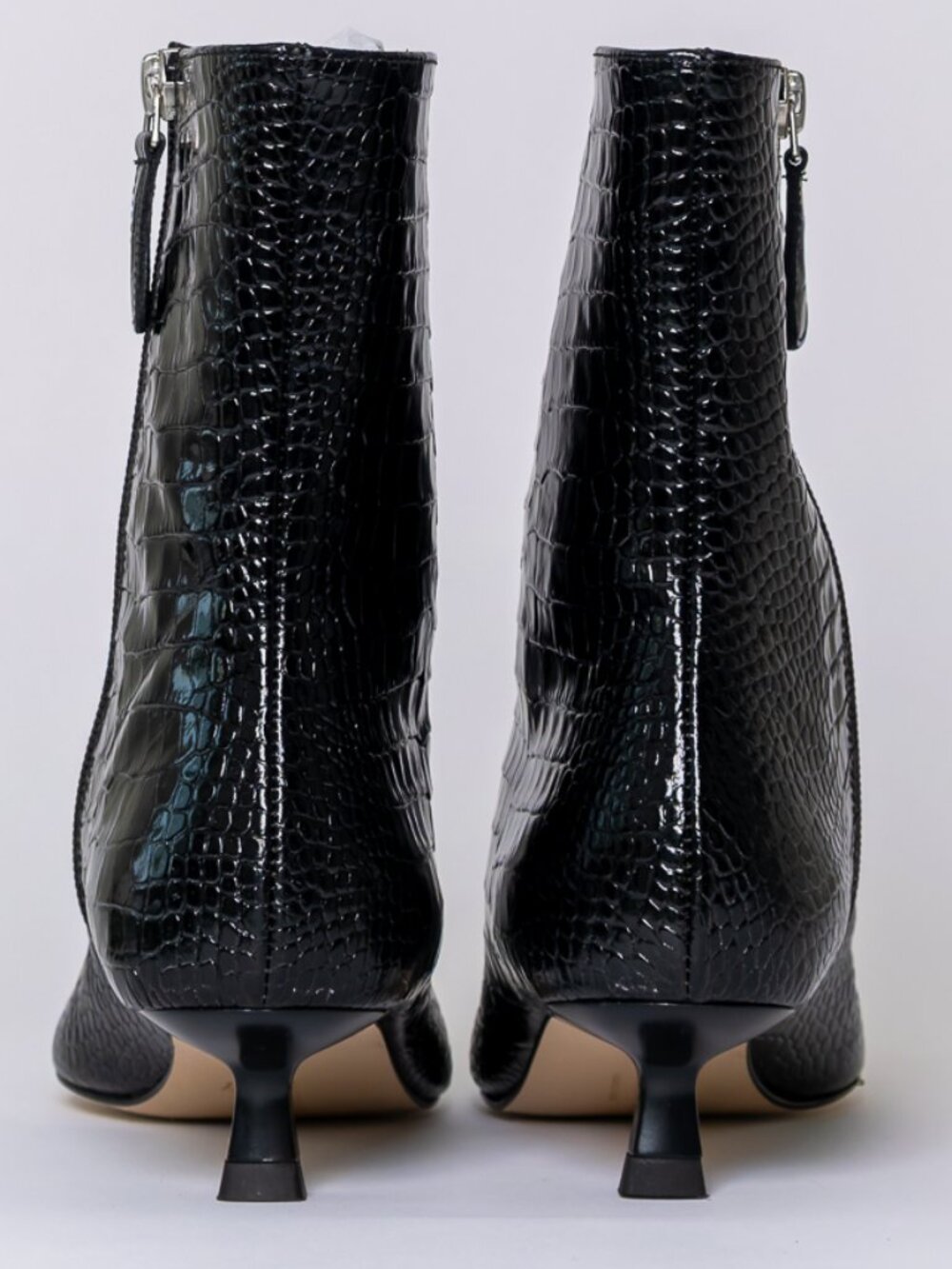 FREDA SALVADOR Lanna Croc-Effect Leather Boots – New - Picture 2 of 14